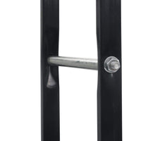 Firewood Rack Black 100x25x200 cm Steel Kings Warehouse