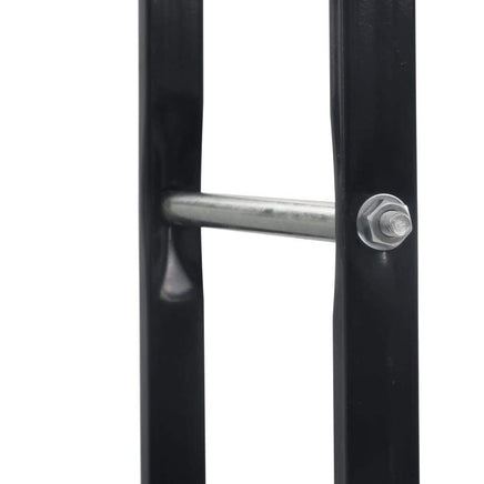 Firewood Rack Black 100x25x200 cm Steel Kings Warehouse