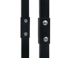 Firewood Rack Black 100x25x200 cm Steel Kings Warehouse