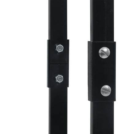 Firewood Rack Black 100x25x200 cm Steel Kings Warehouse