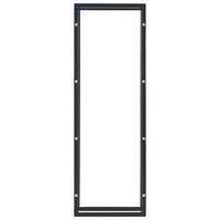 Firewood Rack Black 50x20x150 cm Steel Kings Warehouse