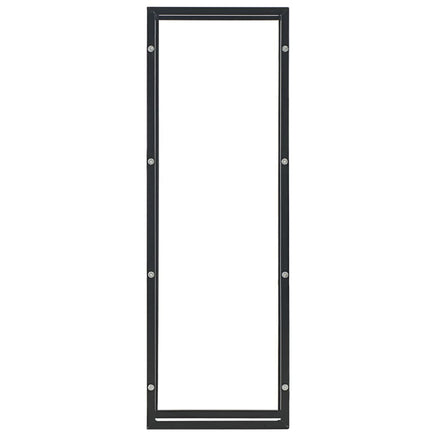Firewood Rack Black 50x20x150 cm Steel Kings Warehouse