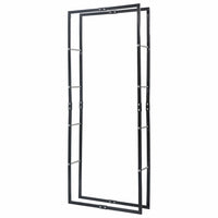Firewood Rack Black 80x25x200 cm Steel Kings Warehouse