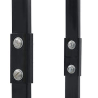 Firewood Rack Black 80x25x200 cm Steel Kings Warehouse