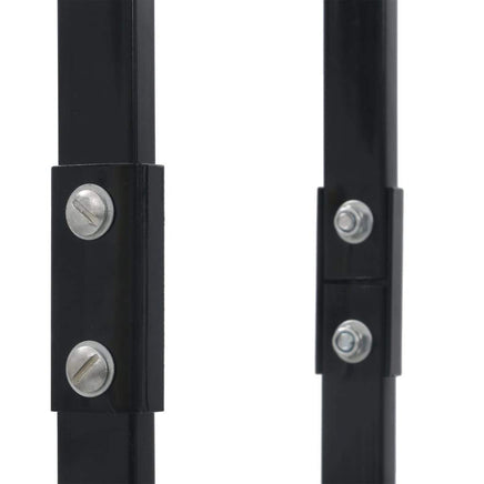 Firewood Rack Black 80x25x200 cm Steel Kings Warehouse