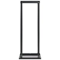 Firewood Rack with Base Black 37x37x113 cm Steel Kings Warehouse