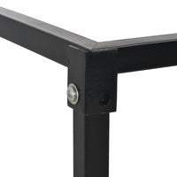 Firewood Rack with Base Black 37x37x113 cm Steel Kings Warehouse