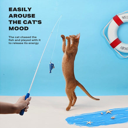 Fishing Rod Tease Cat Stick Cat Supplies Mobile Toy Set Kings Warehouse