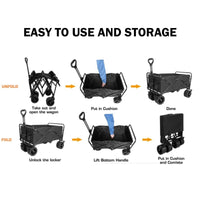 Folding Cart Small Black Kings Warehouse