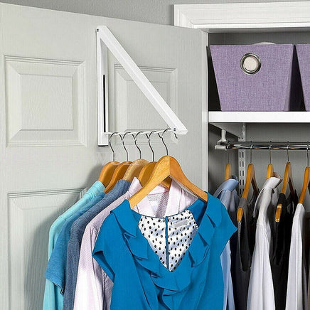 Folding Wall Mount Retractable Clothes Hanger Laundry Drying Rack Organiser Kings Warehouse
