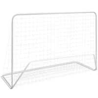Football Goal with Net 182x61x122 cm Steel White Kings Warehouse 