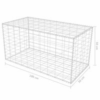 Gabion Basket Galvanised Steel 100x50x50 cm Kings Warehouse
