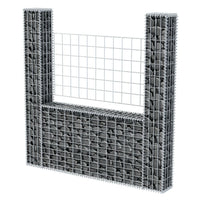 Gabion Basket U-Shape Galvanised Steel 160x20x150 cm Garden Supplies Kings Warehouse
