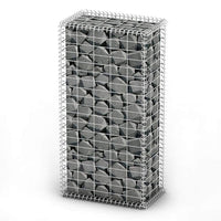 Gabion Basket with Lids Galvanised Wire 100x50x30 cm Kings Warehouse