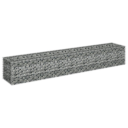 Gabion Raised Bed Galvanised Steel 180x30x30 cm Garden Supplies Kings Warehouse