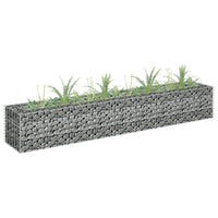 Gabion Raised Bed Galvanised Steel 180x30x30 cm Garden Supplies Kings Warehouse