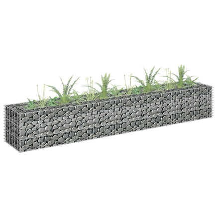 Gabion Raised Bed Galvanised Steel 180x30x30 cm Garden Supplies Kings Warehouse