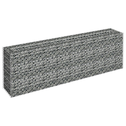 Gabion Raised Bed Galvanised Steel 180x30x60 cm Garden Supplies Kings Warehouse