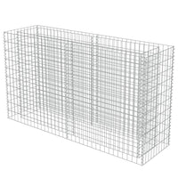 Gabion Raised Bed Galvanised Steel 180x50x100 cm Kings Warehouse