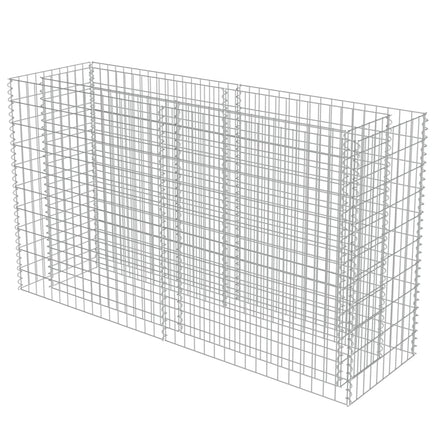 Gabion Raised Bed Galvanised Steel 180x50x100 cm Kings Warehouse
