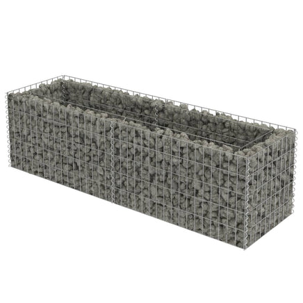 Gabion Raised Bed Galvanised Steel 180x50x50 cm Kings Warehouse