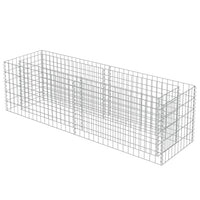 Gabion Raised Bed Galvanised Steel 180x50x50 cm Kings Warehouse