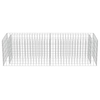Gabion Raised Bed Galvanised Steel 180x50x50 cm Kings Warehouse