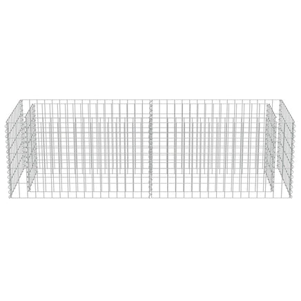 Gabion Raised Bed Galvanised Steel 180x50x50 cm Kings Warehouse