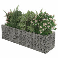 Gabion Raised Bed Galvanised Steel 180x50x50 cm Kings Warehouse