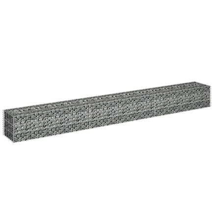 Gabion Raised Bed Galvanised Steel 270x30x30 cm Garden Supplies Kings Warehouse