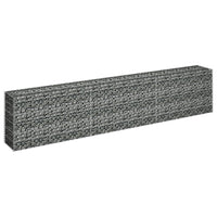 Gabion Raised Bed Galvanised Steel 270x30x60 cm Garden Supplies Kings Warehouse