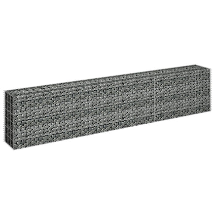 Gabion Raised Bed Galvanised Steel 270x30x60 cm Garden Supplies Kings Warehouse