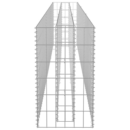 Gabion Raised Bed Galvanised Steel 270x30x60 cm Garden Supplies Kings Warehouse