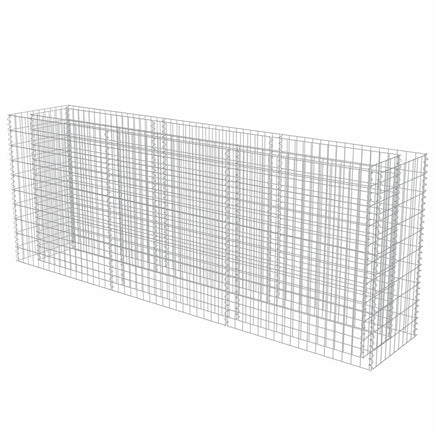 Gabion Raised Bed Galvanised Steel 270x50x100 cm Kings Warehouse