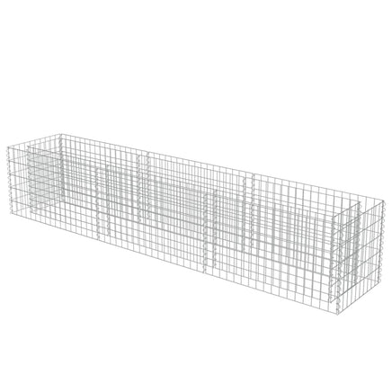 Gabion Raised Bed Galvanised Steel 270x50x50 cm Kings Warehouse