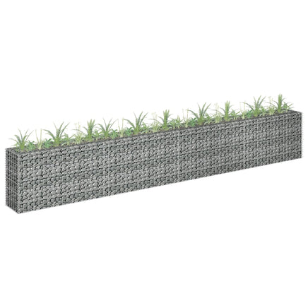 Gabion Raised Bed Galvanised Steel 360x30x60 cm Garden Supplies Kings Warehouse