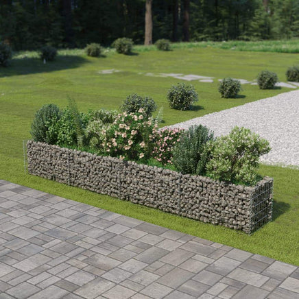 Gabion Raised Bed Galvanised Steel 360x50x50 cm Kings Warehouse