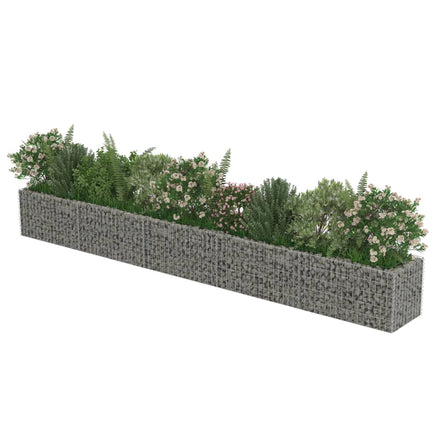 Gabion Raised Bed Galvanised Steel 450x50x50 cm Kings Warehouse