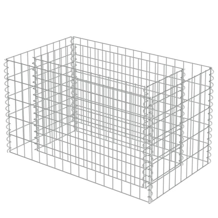 Gabion Raised Bed Galvanised Steel 90x50x50 cm Kings Warehouse
