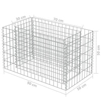 Gabion Raised Bed Galvanised Steel 90x50x50 cm Kings Warehouse