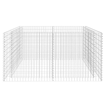 Gabion Raised Bed Steel 180x90x100 cm Silver Kings Warehouse