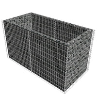 Gabion Raised Bed Steel 180x90x100 cm Silver Kings Warehouse