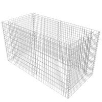 Gabion Raised Bed Steel 180x90x100 cm Silver Kings Warehouse