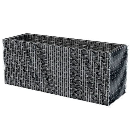 Gabion Raised Bed Steel 270x90x100 cm Kings Warehouse