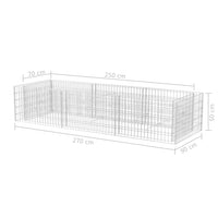 Gabion Raised Bed Steel 270x90x50 cm Kings Warehouse