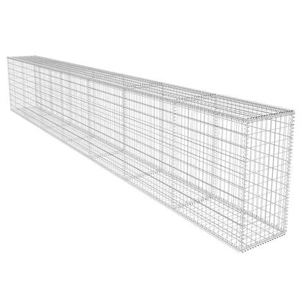Gabion Wall with Cover Galvanised Steel 600x50x100 cm Kings Warehouse