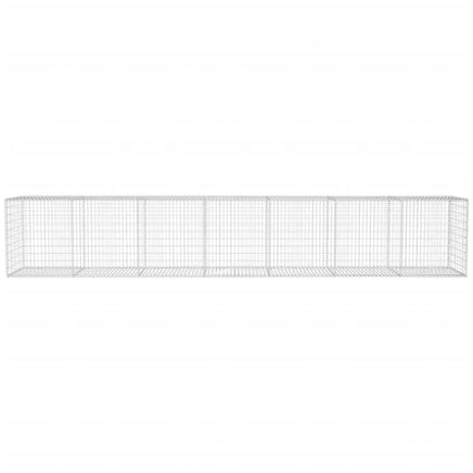 Gabion Wall with Cover Galvanised Steel 600x50x100 cm Kings Warehouse