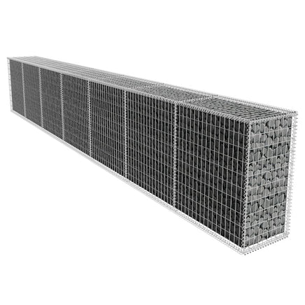 Gabion Wall with Cover Galvanised Steel 600x50x100 cm Kings Warehouse