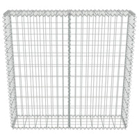 Gabion Wall with Covers Galvanised Steel 100x20x100 cm Kings Warehouse