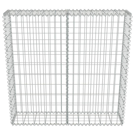Gabion Wall with Covers Galvanised Steel 100x20x100 cm Kings Warehouse